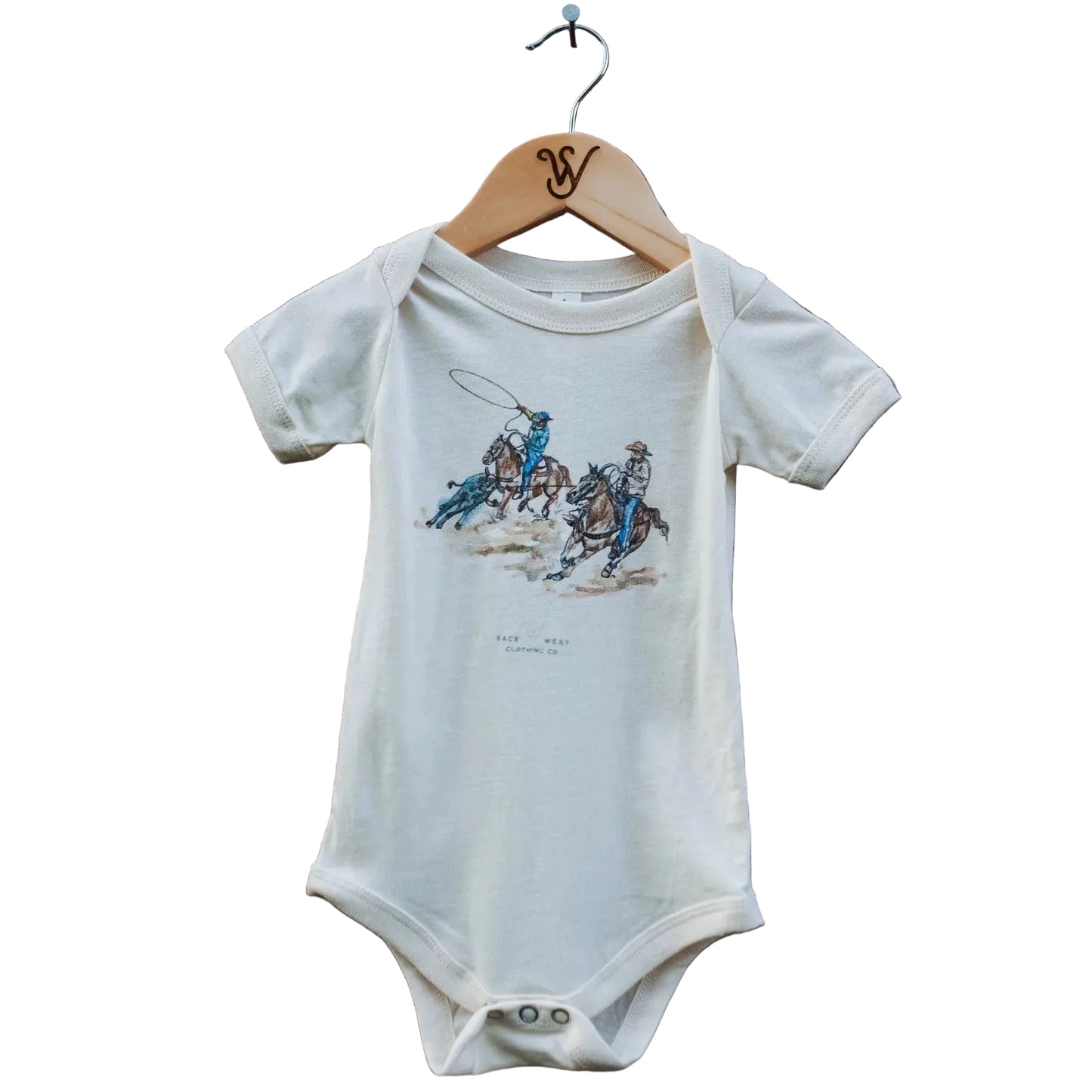 Sage West Kid's Team Roping Onesie - White