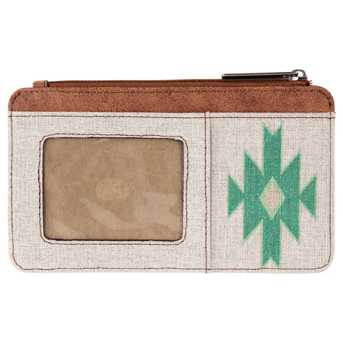 Red Dirt Hat Women's Canvas Aztec with Bison Card Organizer - Multicoloured