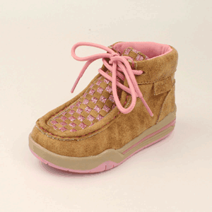 Blazin Roxx Girl's Lauren Casual Shoes - Tan/Pink