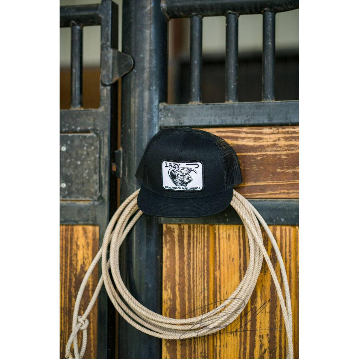 Lazy J Ranch Black Willow Cattle Headquarters Classic Five Panel Trucker Hat