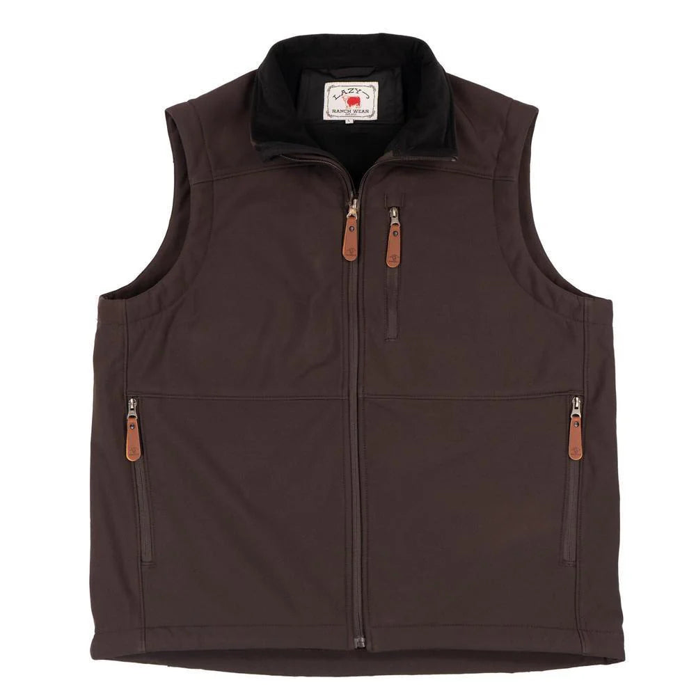 Lazy J Men's Bonded Vest- Brown