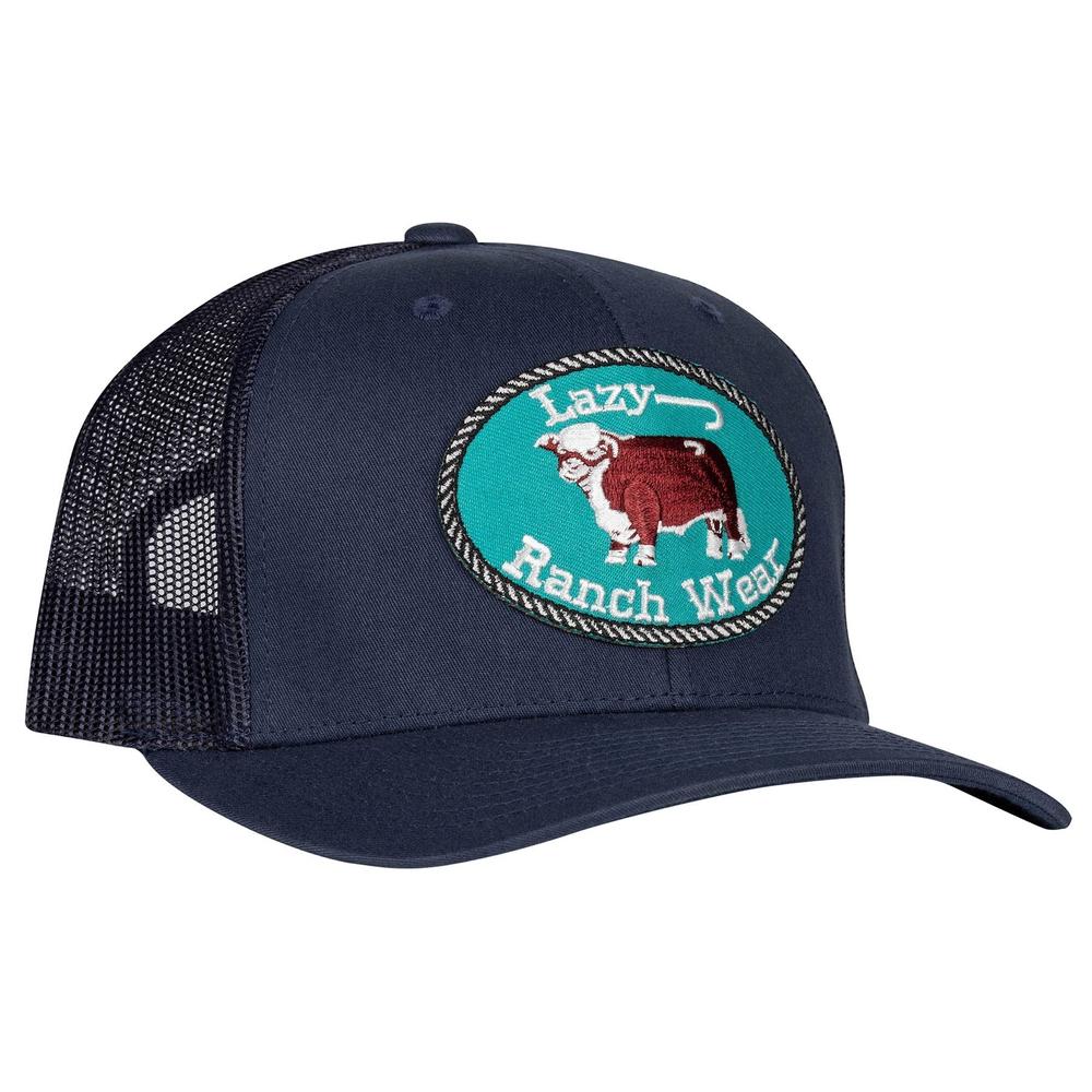 Lazy J Ranch Original Buckle Mid Profile Hat- Navy