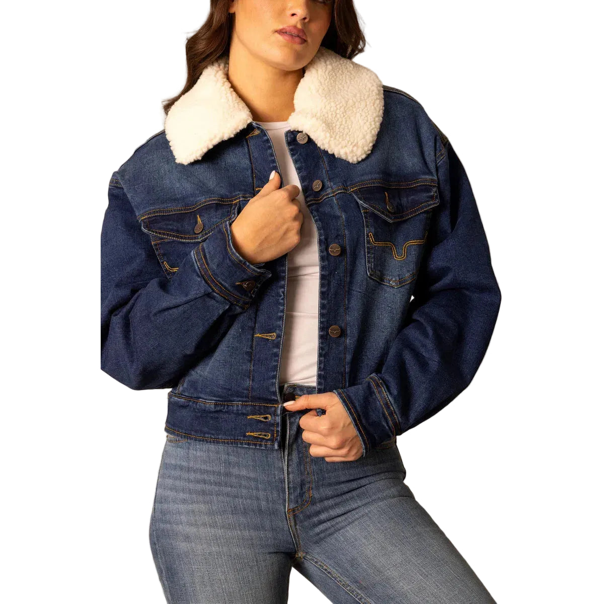 Kimes Women's Long Sleeve Leela Indigo Jacket - Multiple Colours