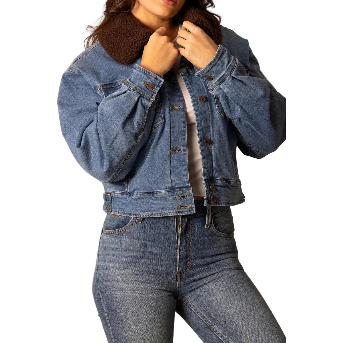 Kimes Women's Long Sleeve Leela Indigo Jacket - Multiple Colours