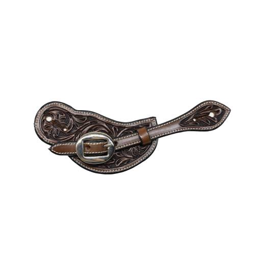 Professional's Choice Chocolate Floral Buckaroo Spur Strap