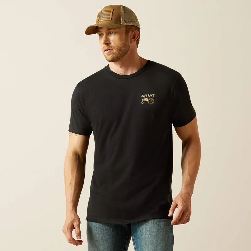 Ariat Men's Short Sleeve Gramps Tractor Tee Shirt - Black