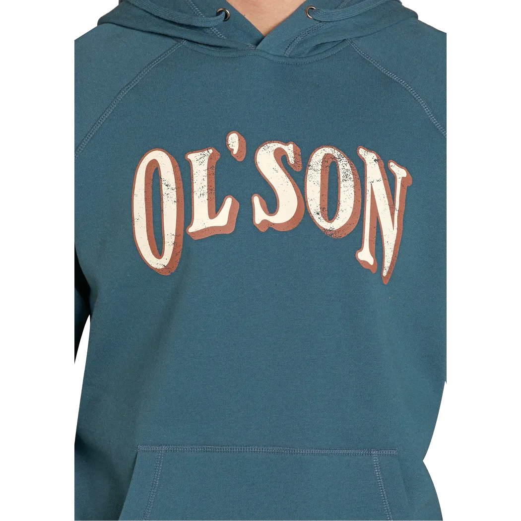 Rock & Roll Unisex Dale Ol'son Graphic Hoodie - Teal
