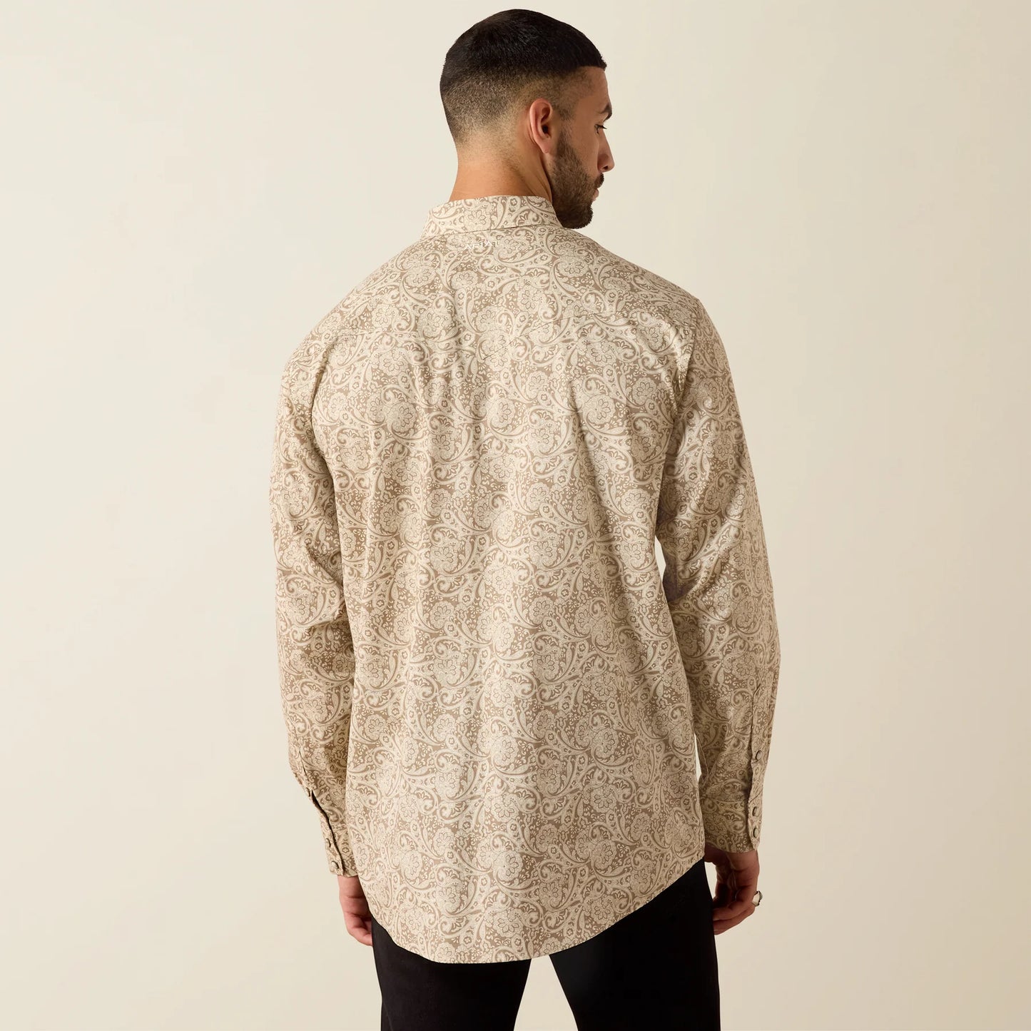 Ariat Men's Trevon Casual Paisley Long Sleeve Snap Shirt - Roasted Cashew