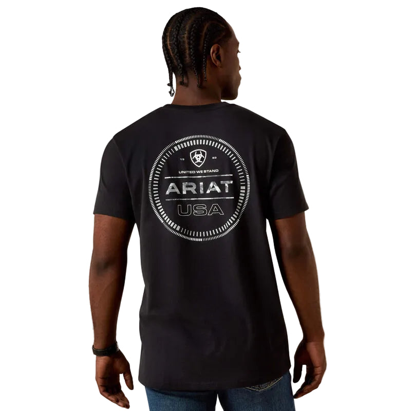 Ariat Men's Multichronos Buckle Short Sleeve Tee Shirt - Black