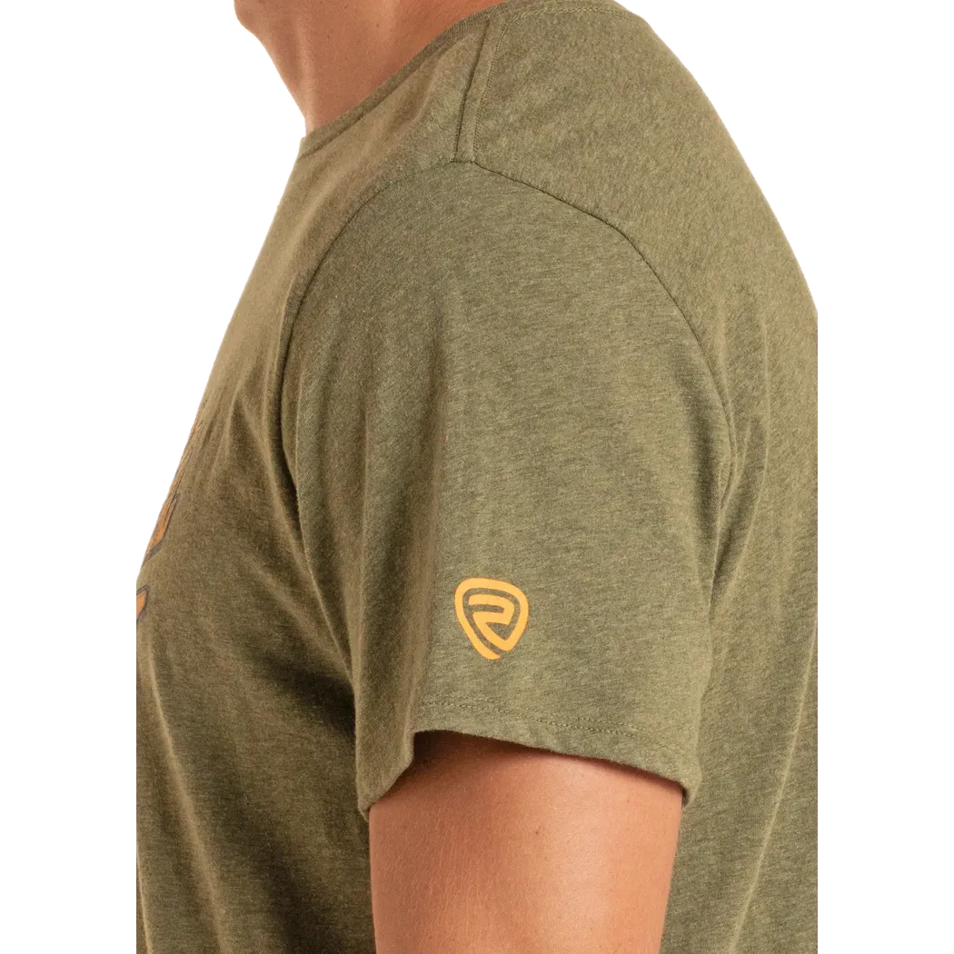 Rock & Roll Men's Koe Wetzel Bolt Graphic Tee Shirt - Olive