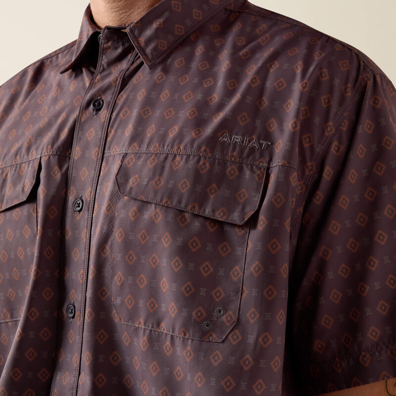 Ariat Men's VentTEK Outbound Fitted Short Sleeve Shirt - Black