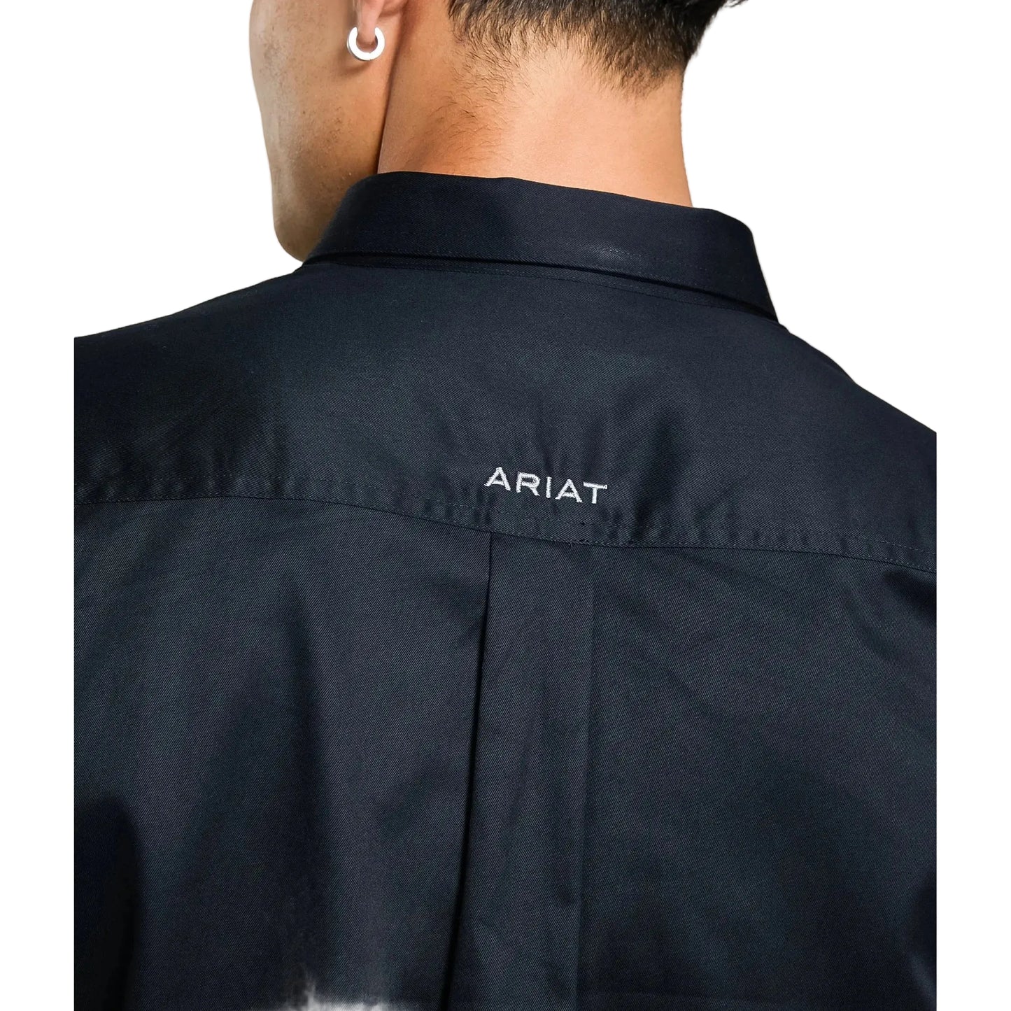 Ariat Men's Long Sleeve Team Logo Twill Fitted Shirt - Black/Grey
