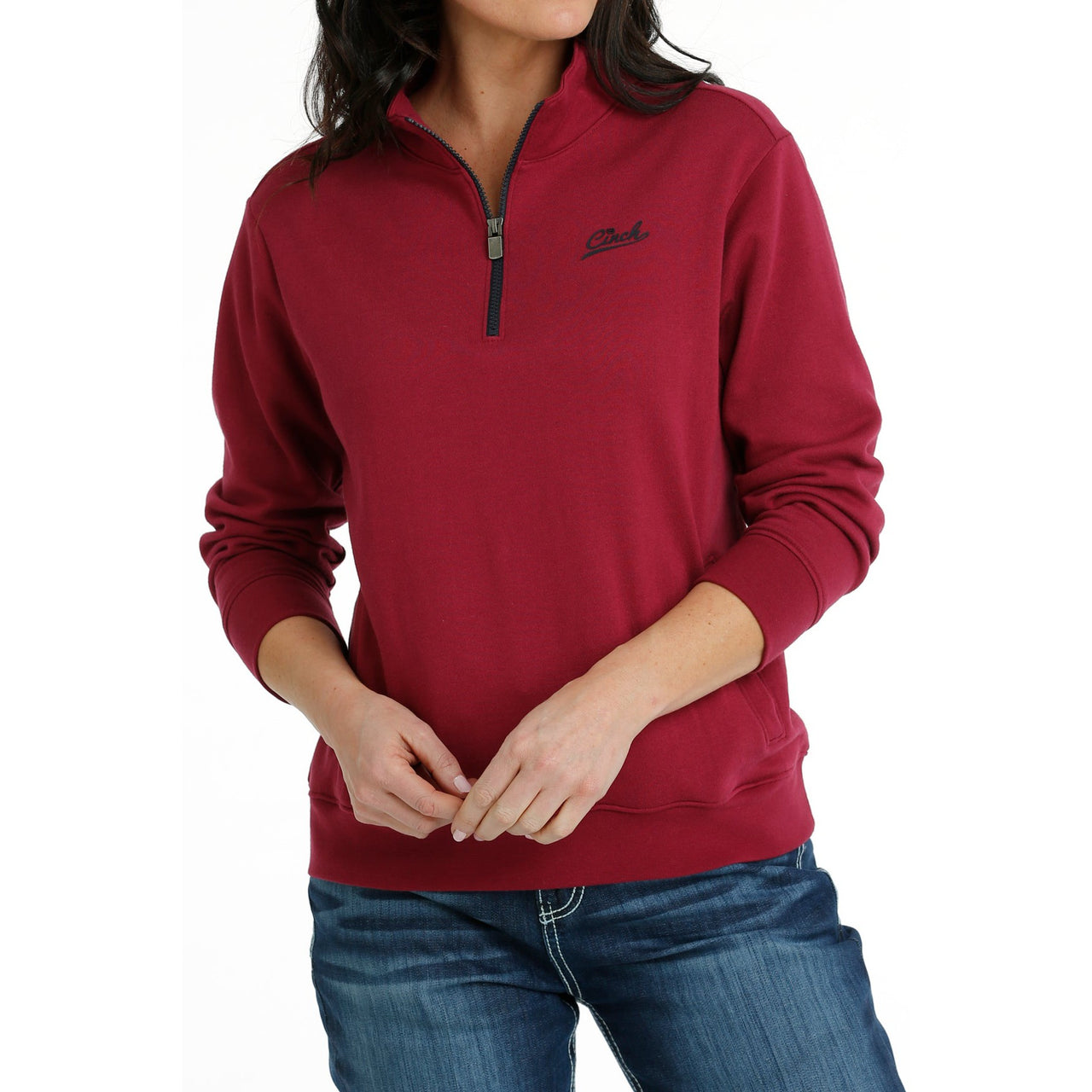 Cruel Women's 1/4 Zip Pullover - Burgundy
