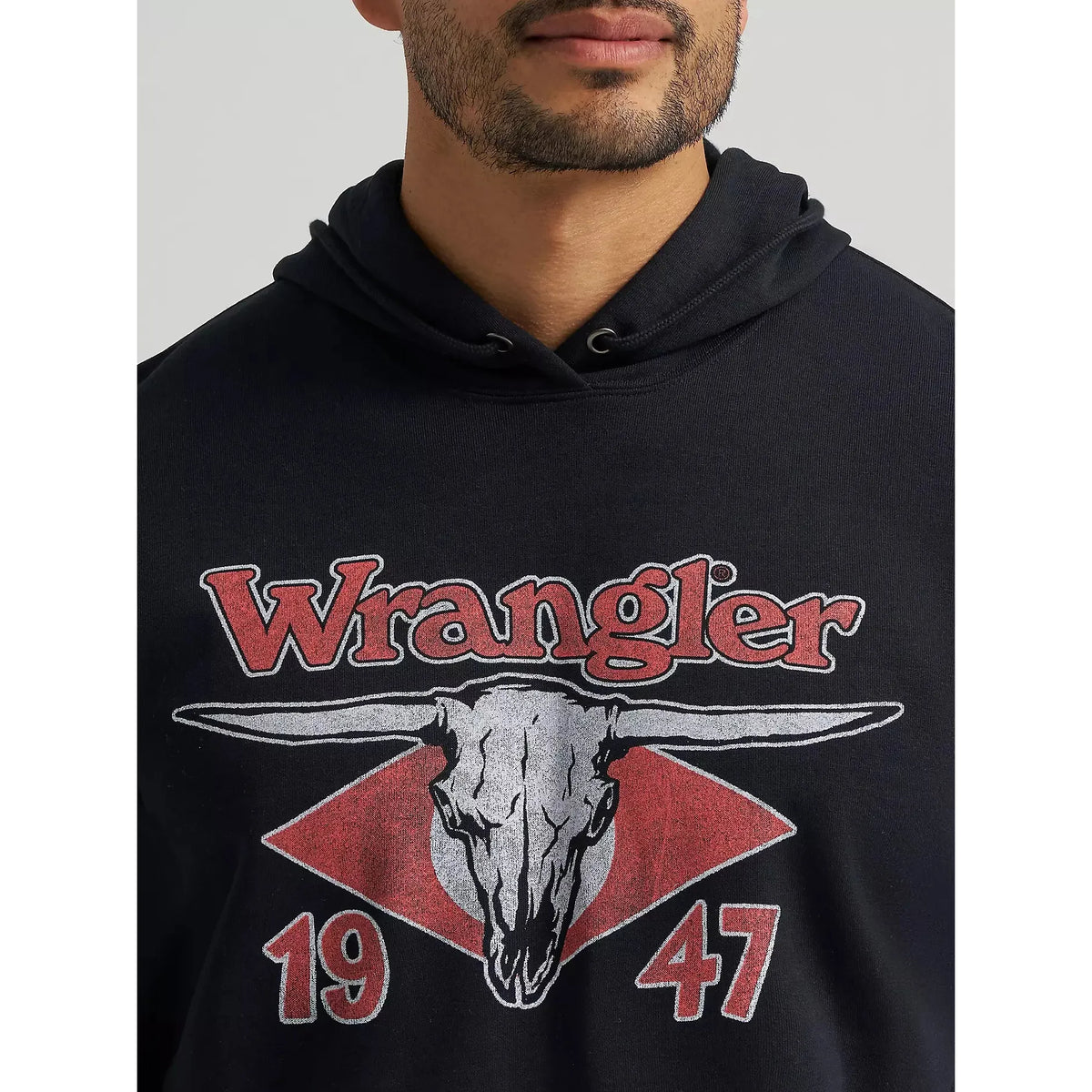Wrangler Men's Longhorn 47 Graphic Pullover Hoodie - Black Beauty