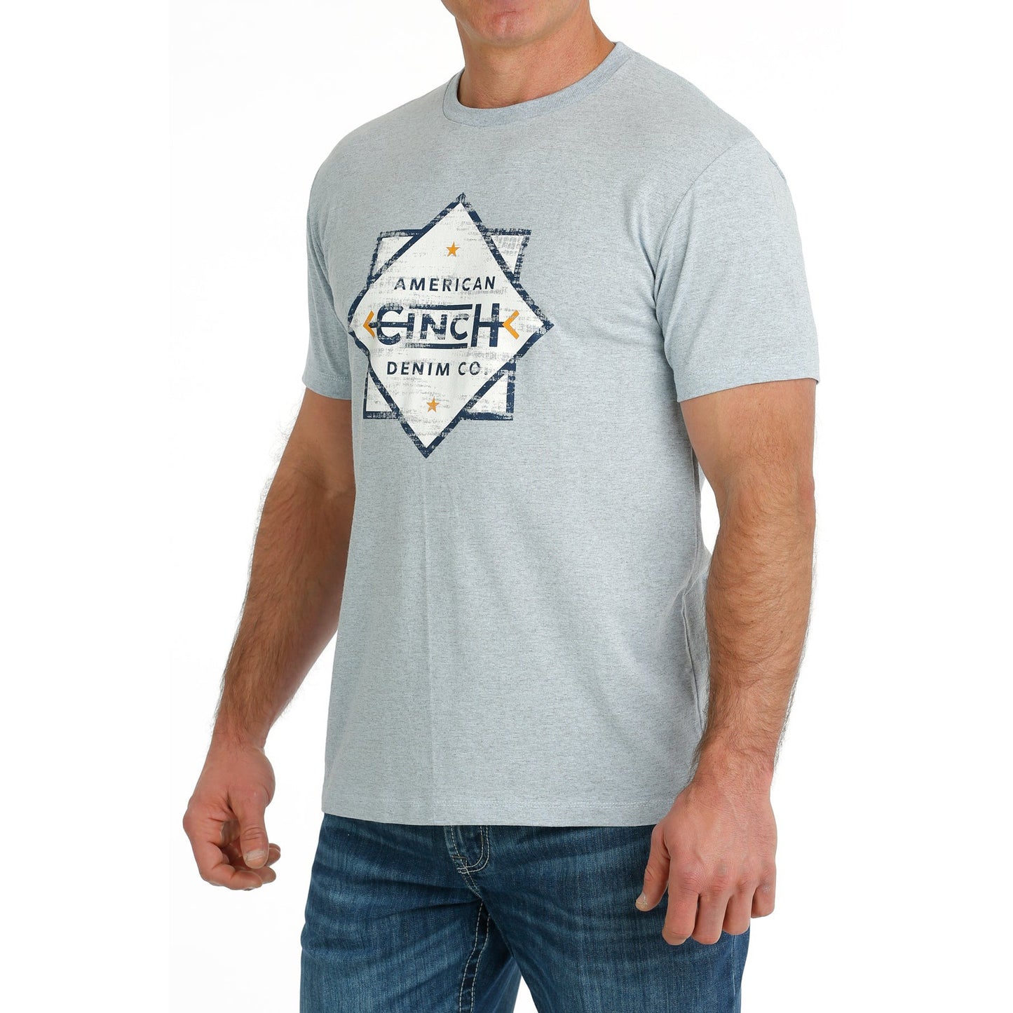 Cinch Men's Short Sleeve Tee - Light Blue