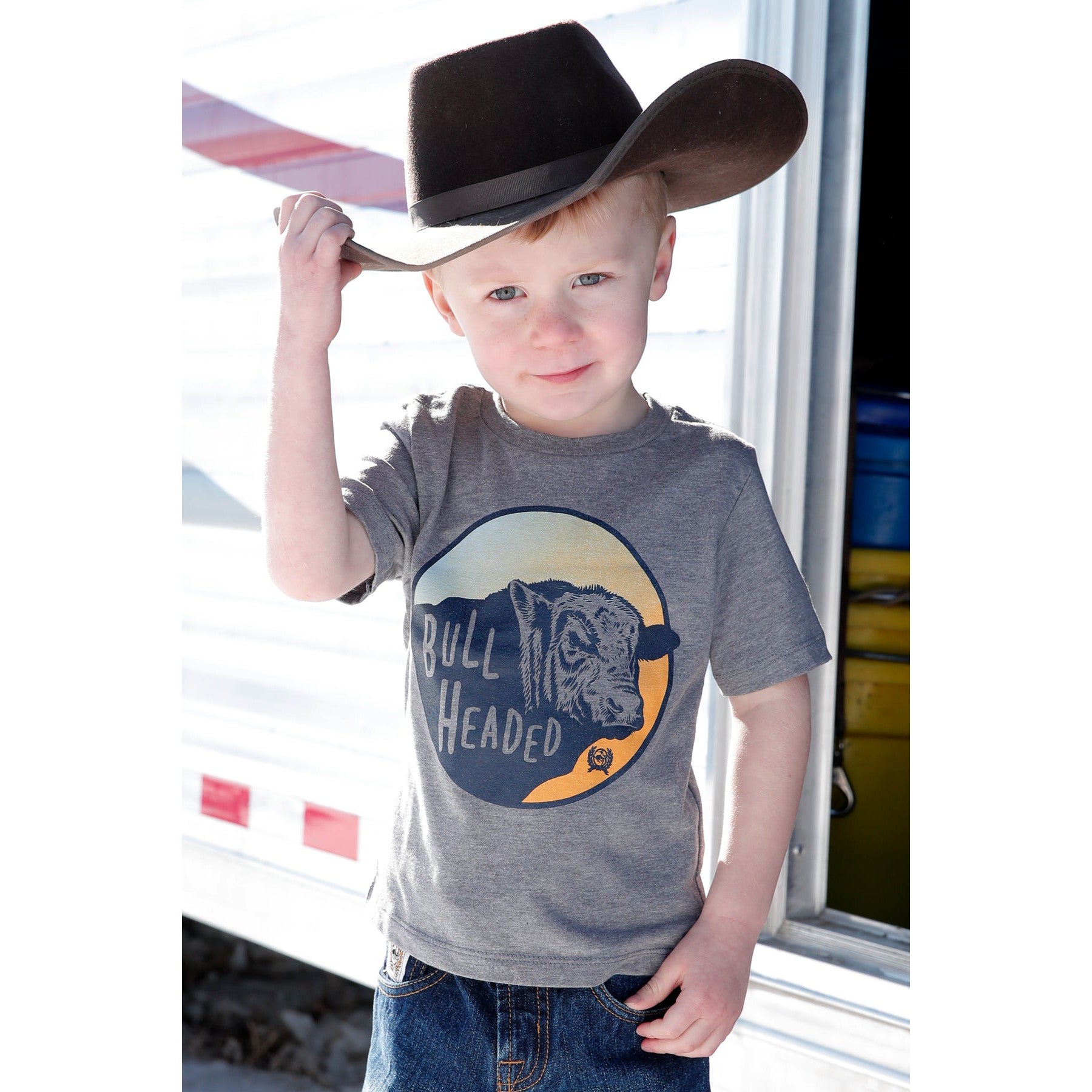 Cinch Toddler Boy's Short Sleeve Tee - Gray