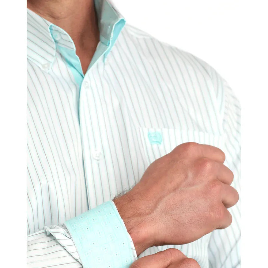 Cinch Men's Long Sleeve Western Shirt - White