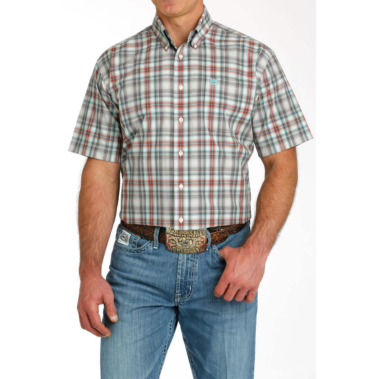Cinch Men's Short Sleeve Shirt - Mulit