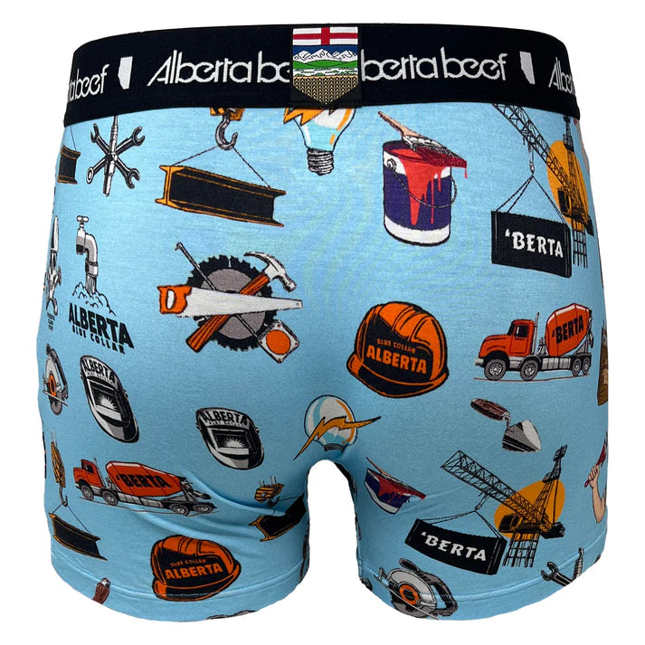 Berta Beef Men's Underwear Blue Collar - Light Blue