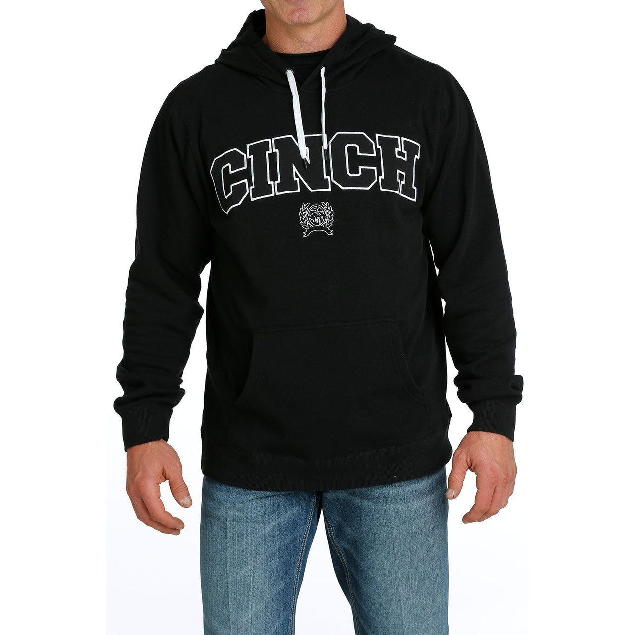 Cinch Men's Black Logo Graphic Pullover Hoodie - Black