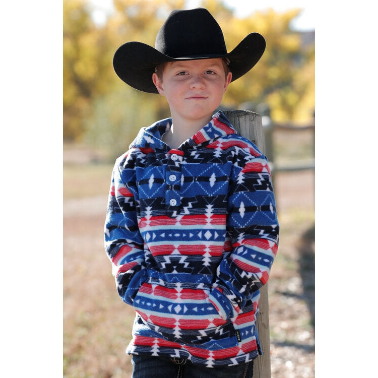 Cinch Boy's Sherpa Pullover Sweater - Navy