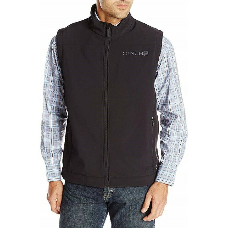 Cinch Softshell Men's Bonded Vest - Black