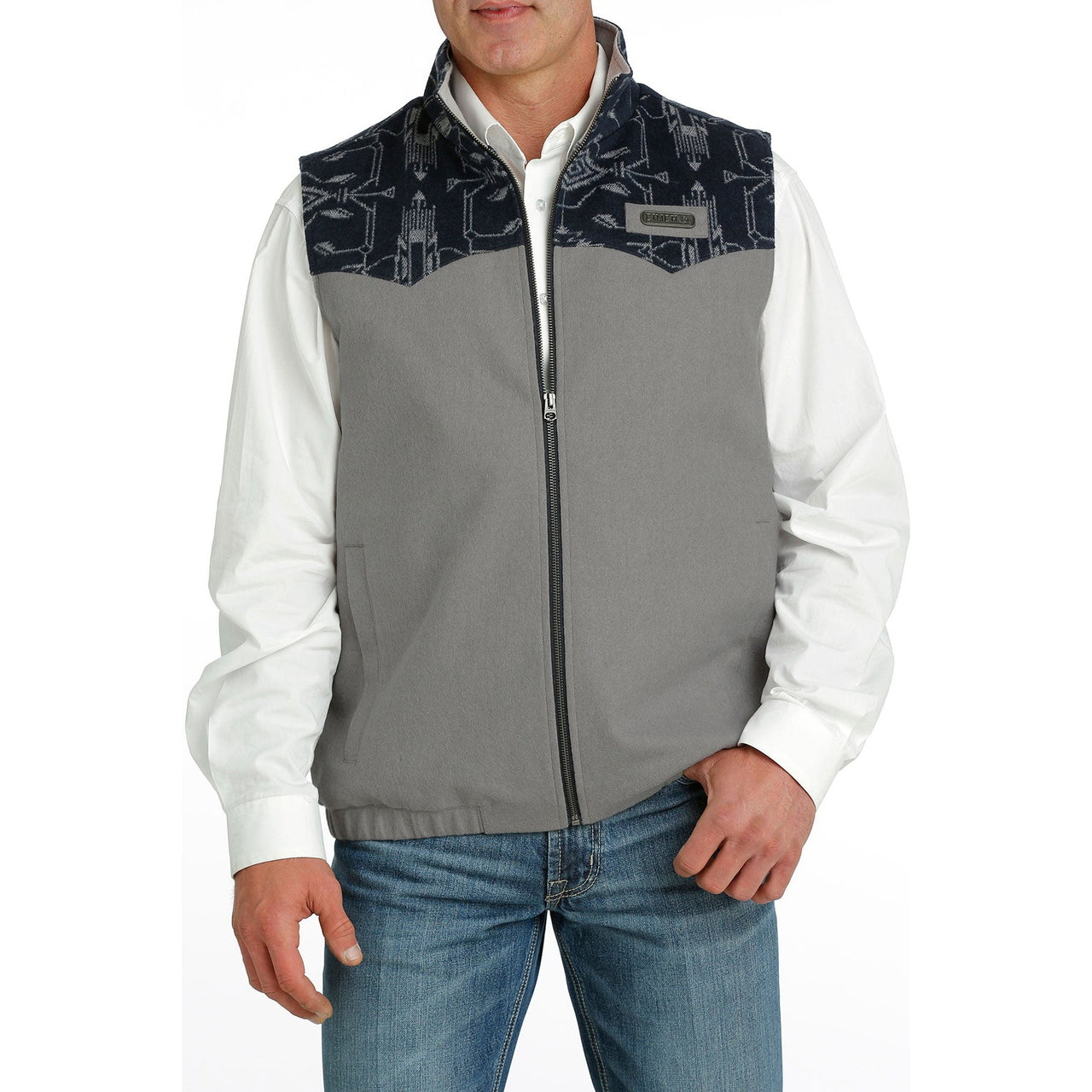 Cinch Men's CC Wooly Trucker Vest Grey