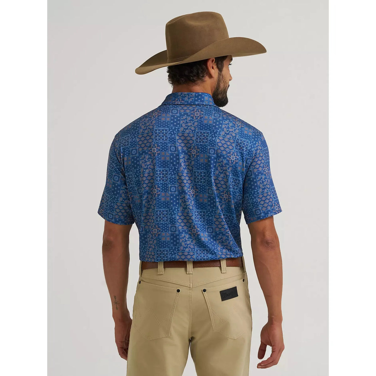 Wrangler Men's All Terrain Gear Performance Polo SS Shirt - Navy