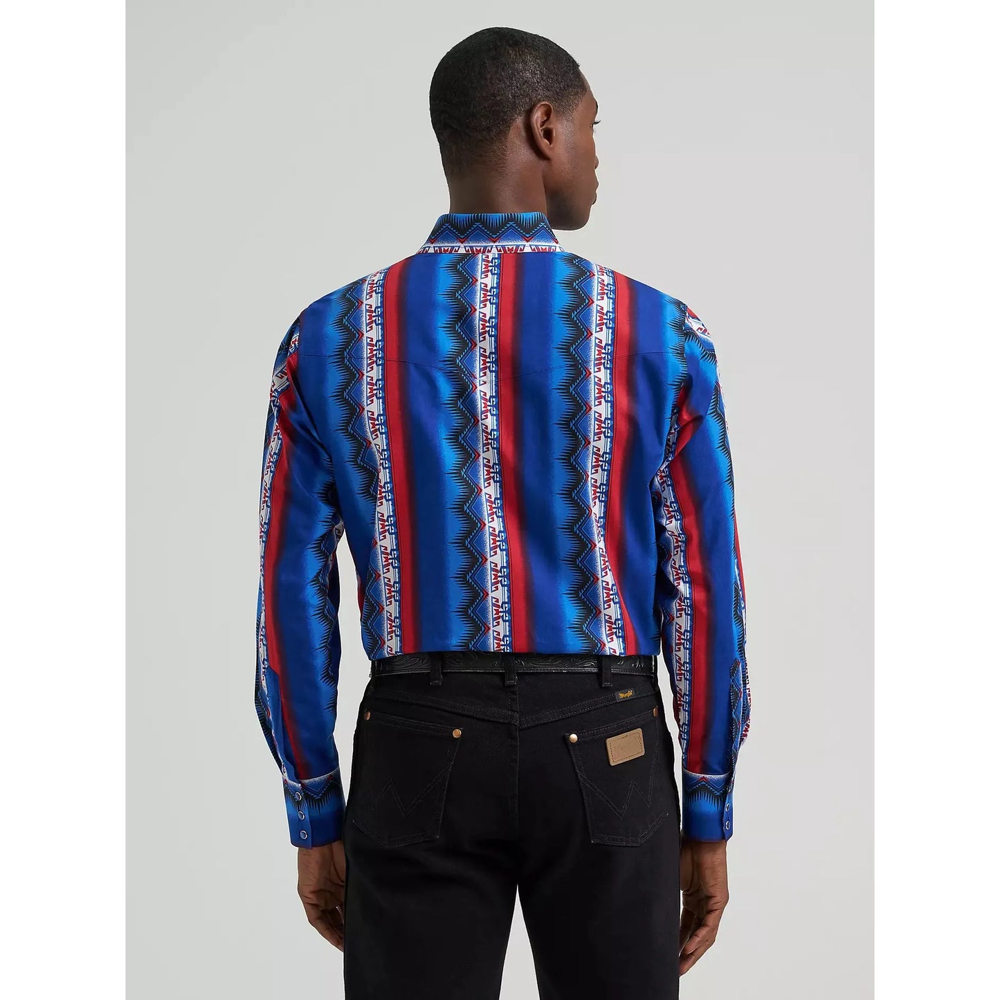 Wrangler Men's Checotah® LS Western Print Snap Shirt - Old Glory
