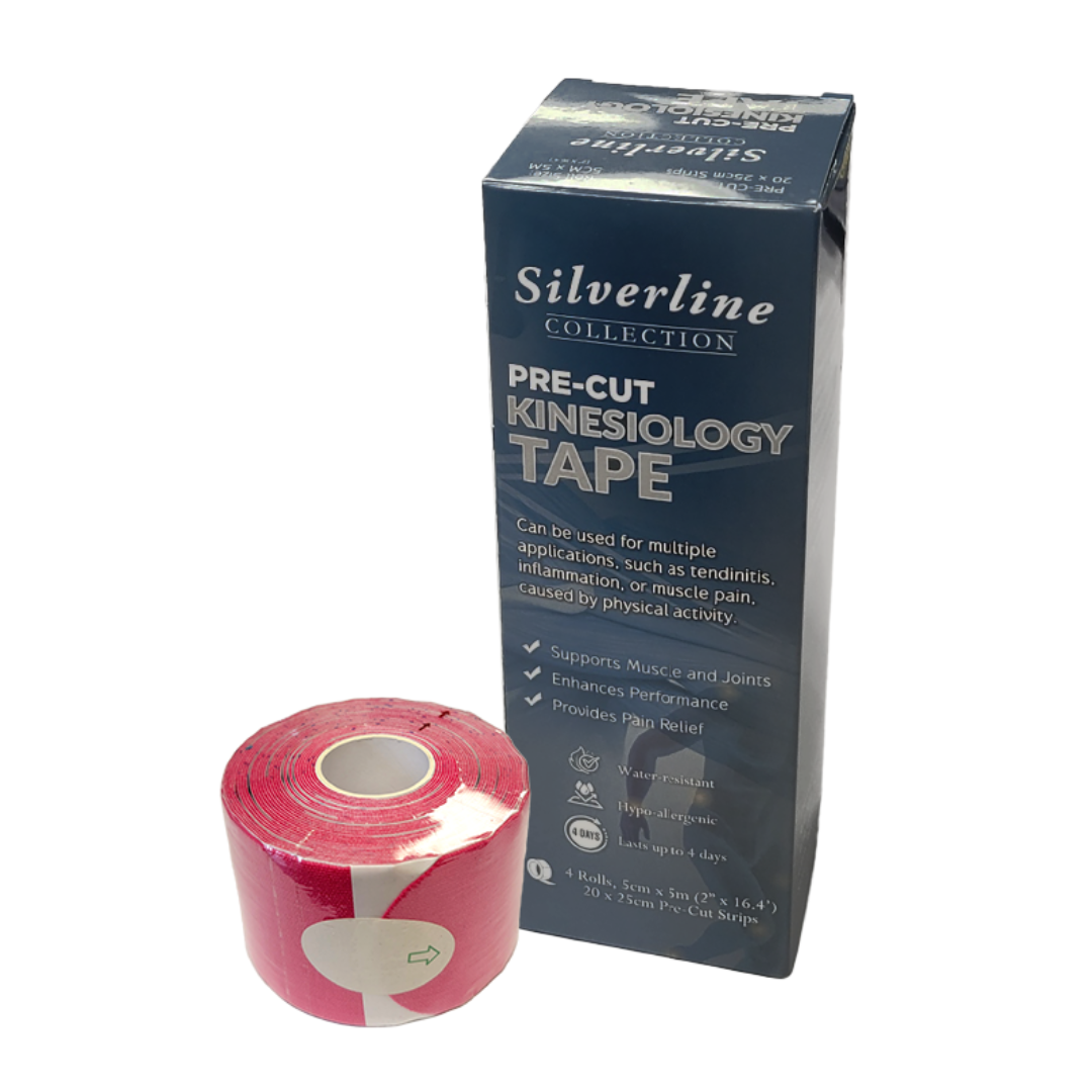 Silverline Precut Kinesiology Tape - 5cm x 5m