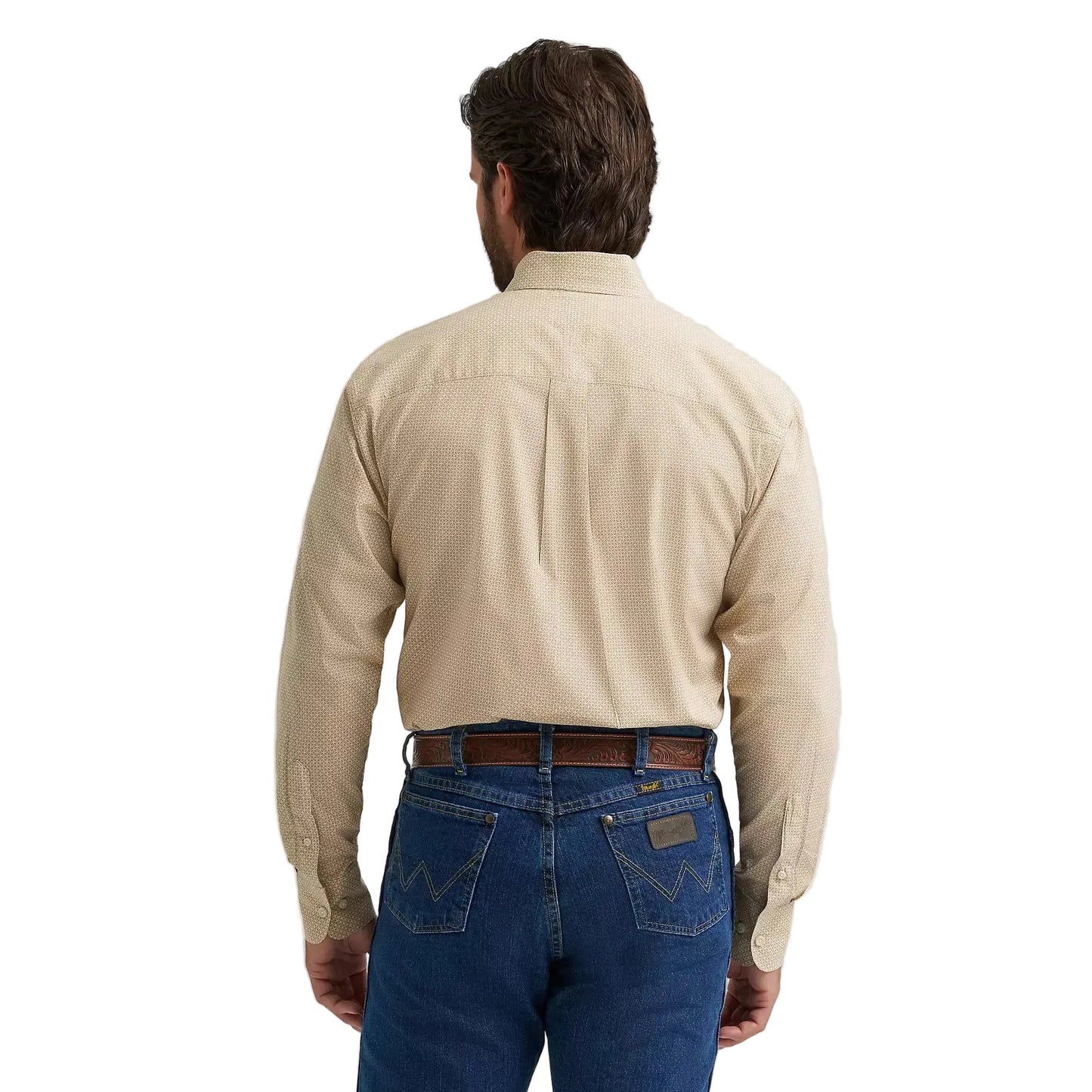 Wrangler® George Strait™ Long Sleeve Button Down One Pocket Shirt - Wheat Yellow