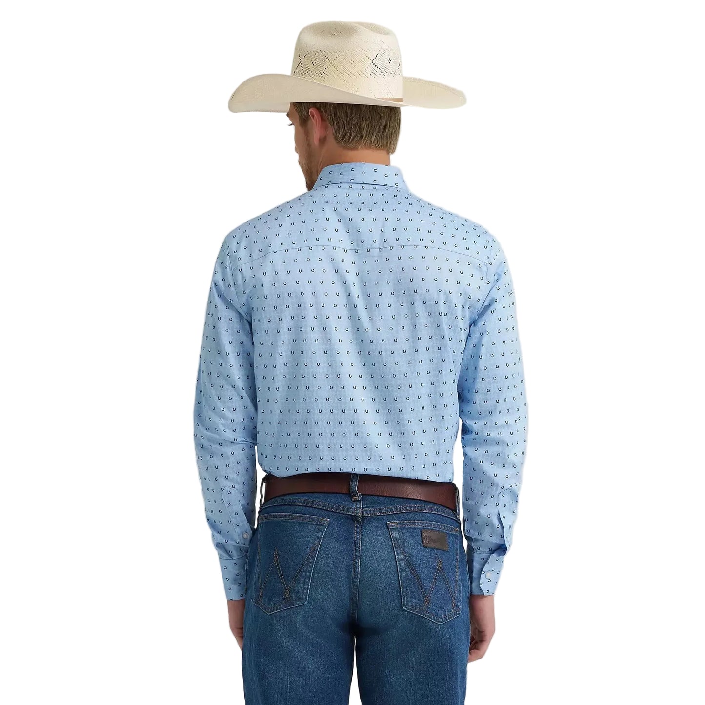 Wrangler Men's Cody Johnson One Pocket Button Down LS Shirt - Horseshoe