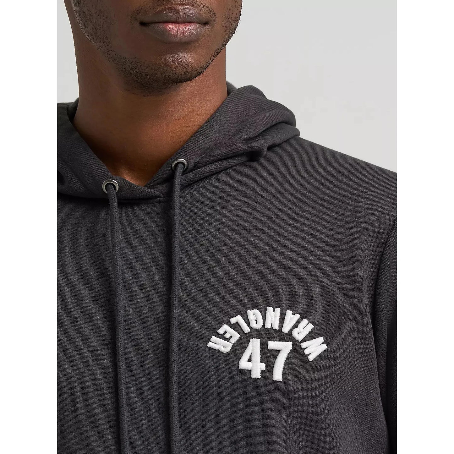 Wrangler Men's Upside Down Wrangler Graphic Hoodie - Phantom