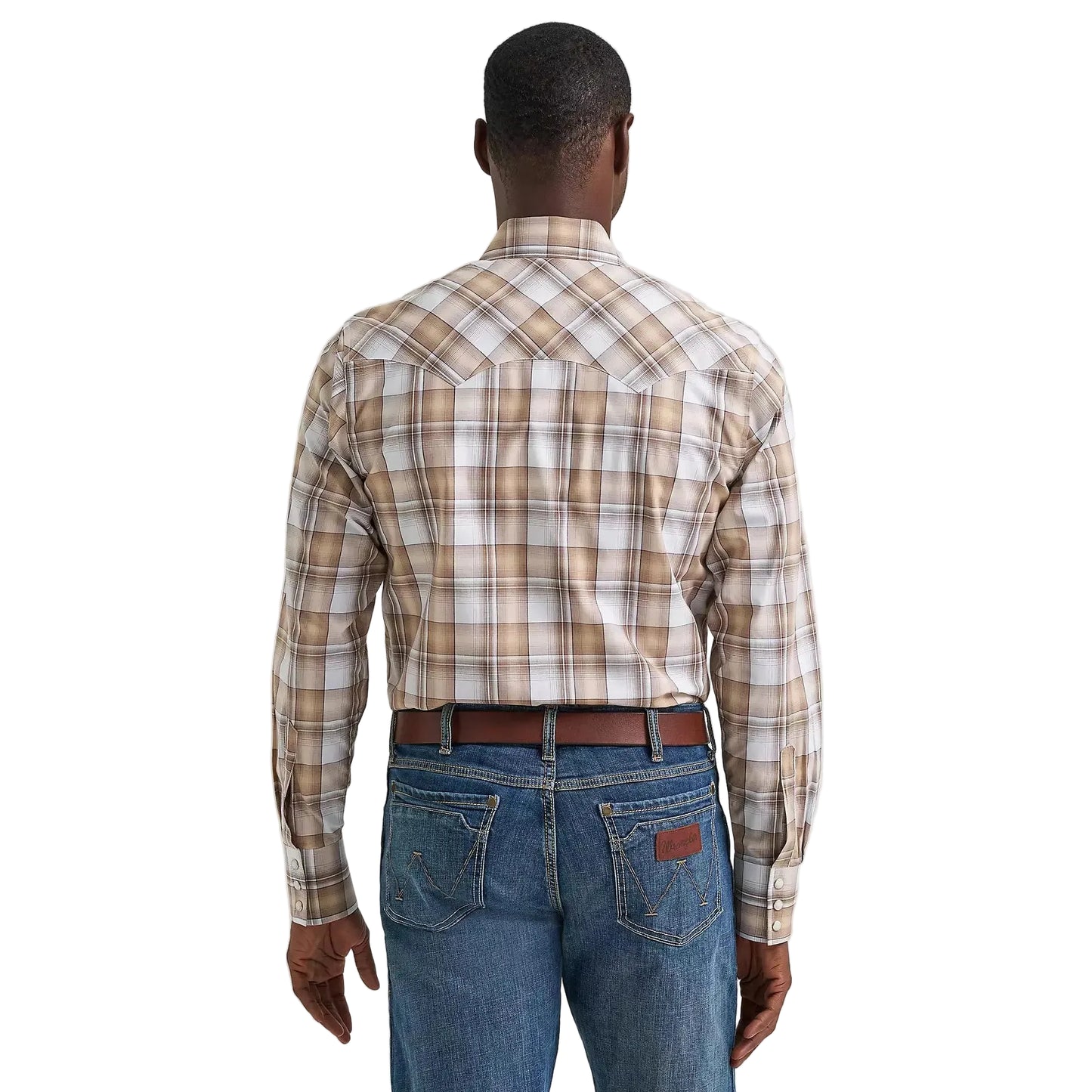 Wrangler Men's Retro® Long Sleeve Sawtooth Snap Pocket Western Shirt - Dark Taupe