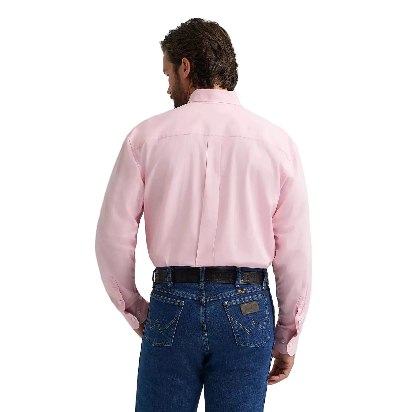 Wrangler® George Strait™ Solid One Pocket Button Down Long Sleeve Shirt - Bubble Pink