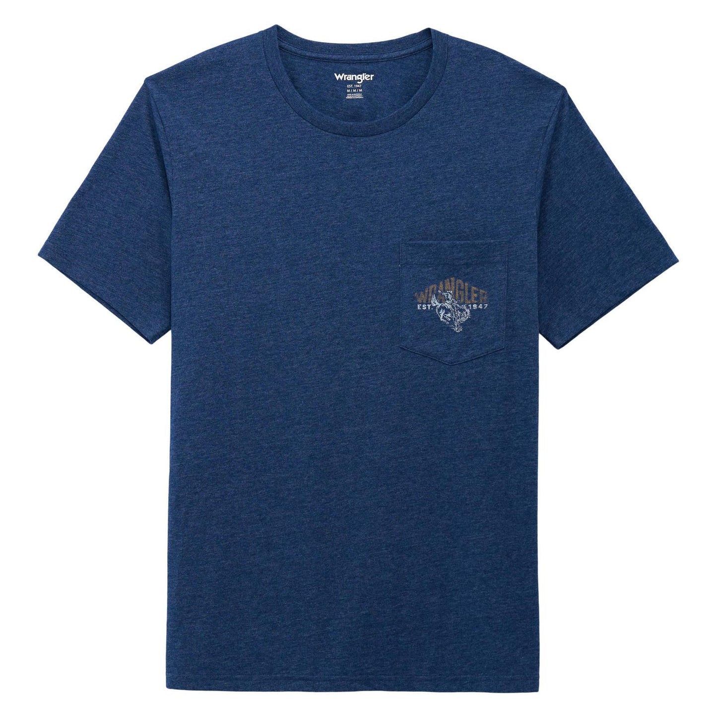 Wrangler Men's Graphic Short Sleeve Tee Shirt - Dark Sapphire Heather