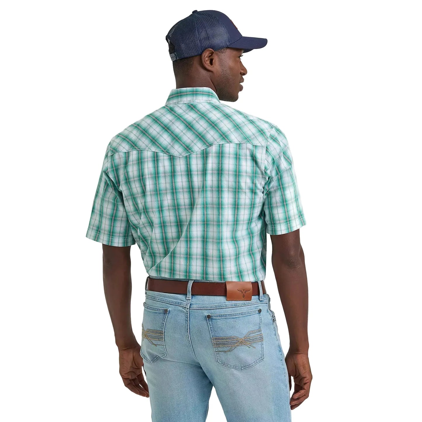 Wrangler Men's 20X® Competiton Short Sleeve Western Snap Shirt - Springy Green