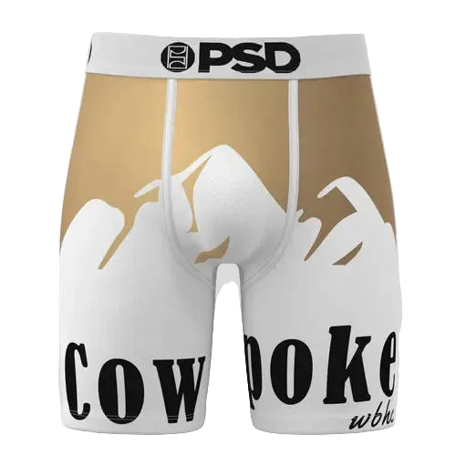 PSD Underwear Whiskey Bent Cowpoke Boxer Brief - Gold/White/Black