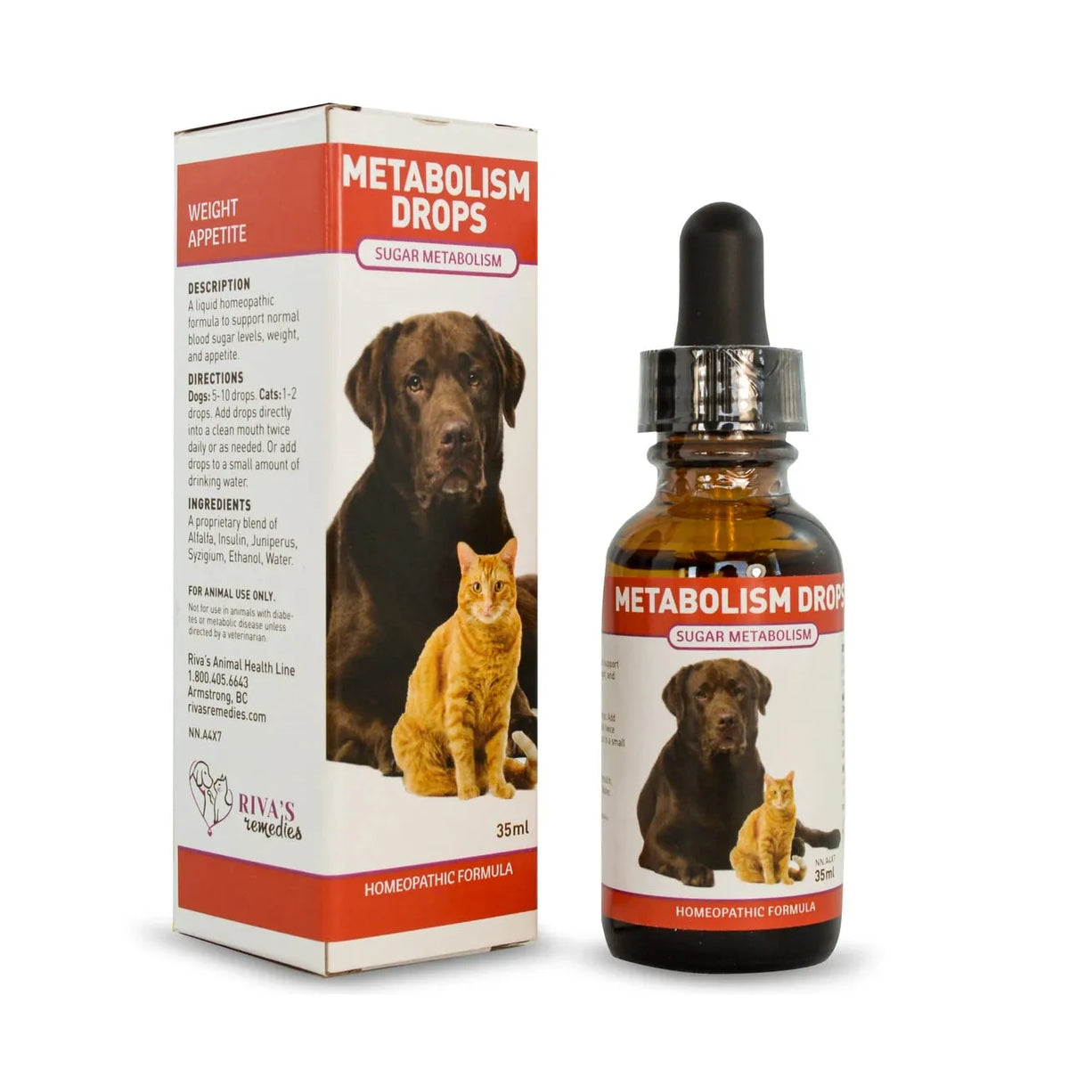 Riva's Remedies Dog & Cat Metabolism Drops - 35 ml