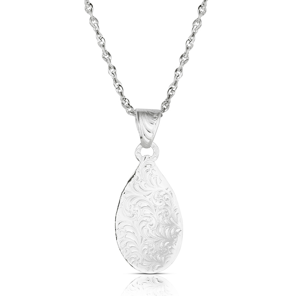 Montana Silversmiths Women's Sandstorm Spiral Teardrop Swirl Necklace