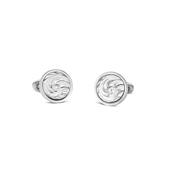 Montana Silversmiths Round Engraved Cuff Links