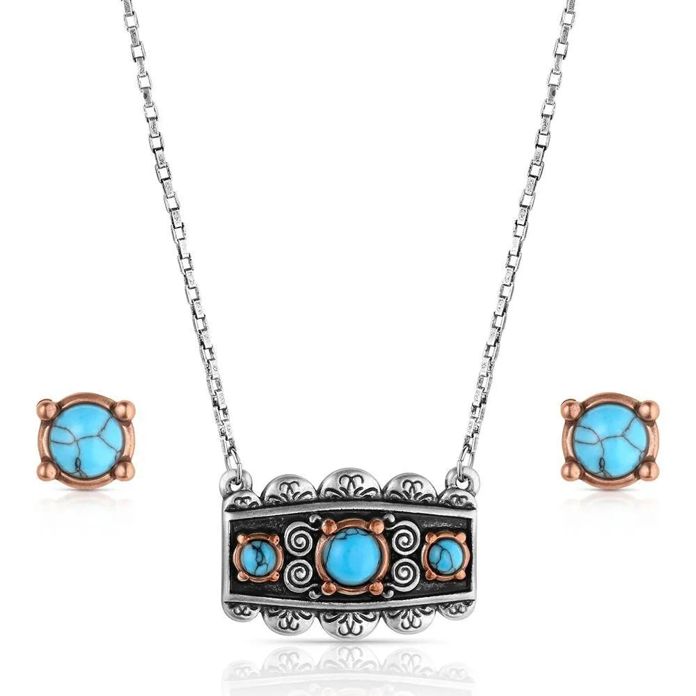 Montana Silversmiths Women's Turquoise Peaks Jewelry Set