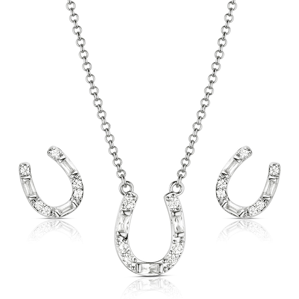 Montana Silversmiths Women's Lucky Stride Horseshoe Jewelry Set