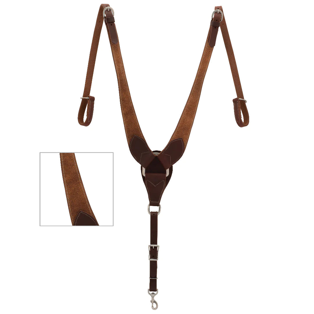 Weaver Leather Rough Out Oiled Canyon Rose Pulling Breast Collar