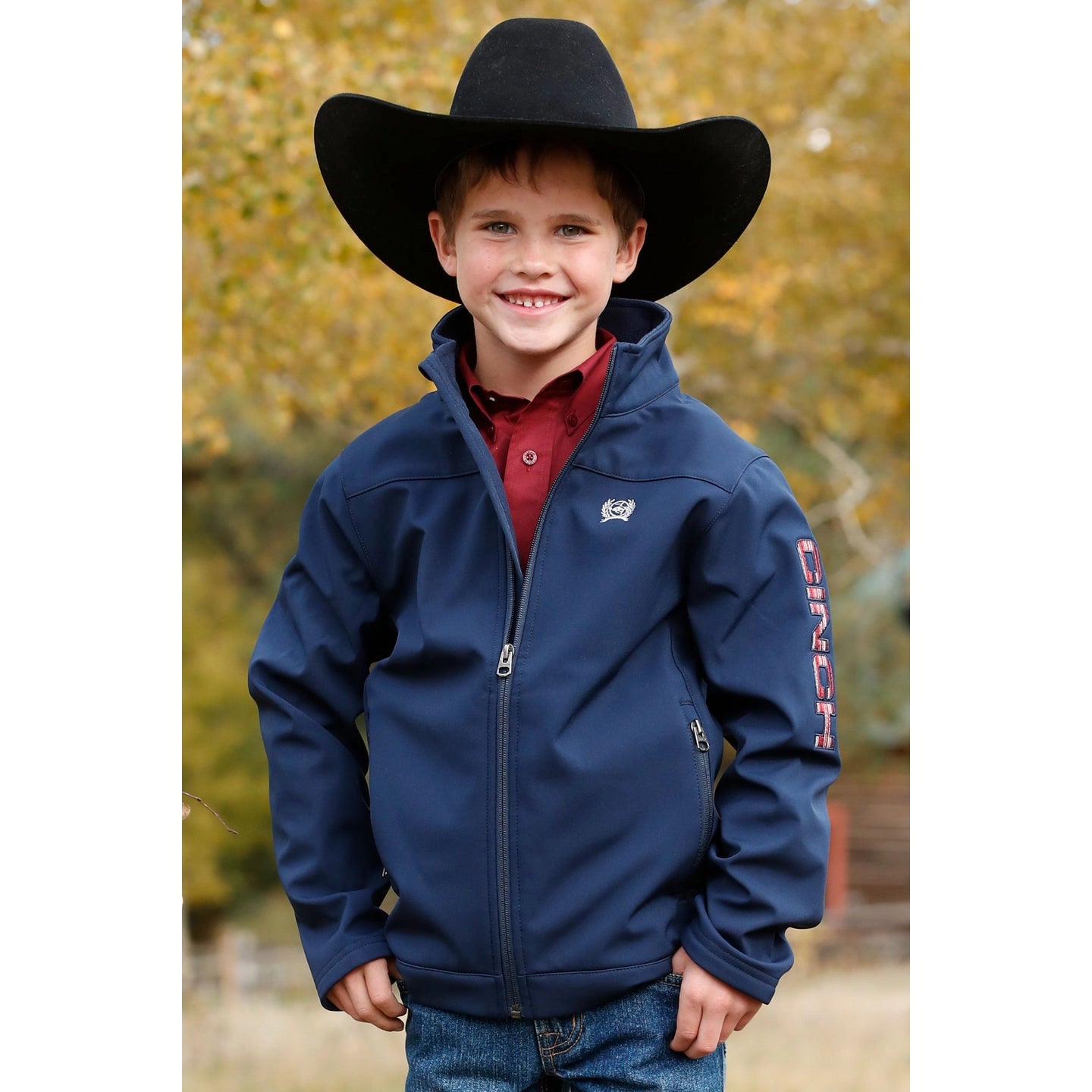 Cinch Boy s Bonded Serape Team Logo Jacket Navy
