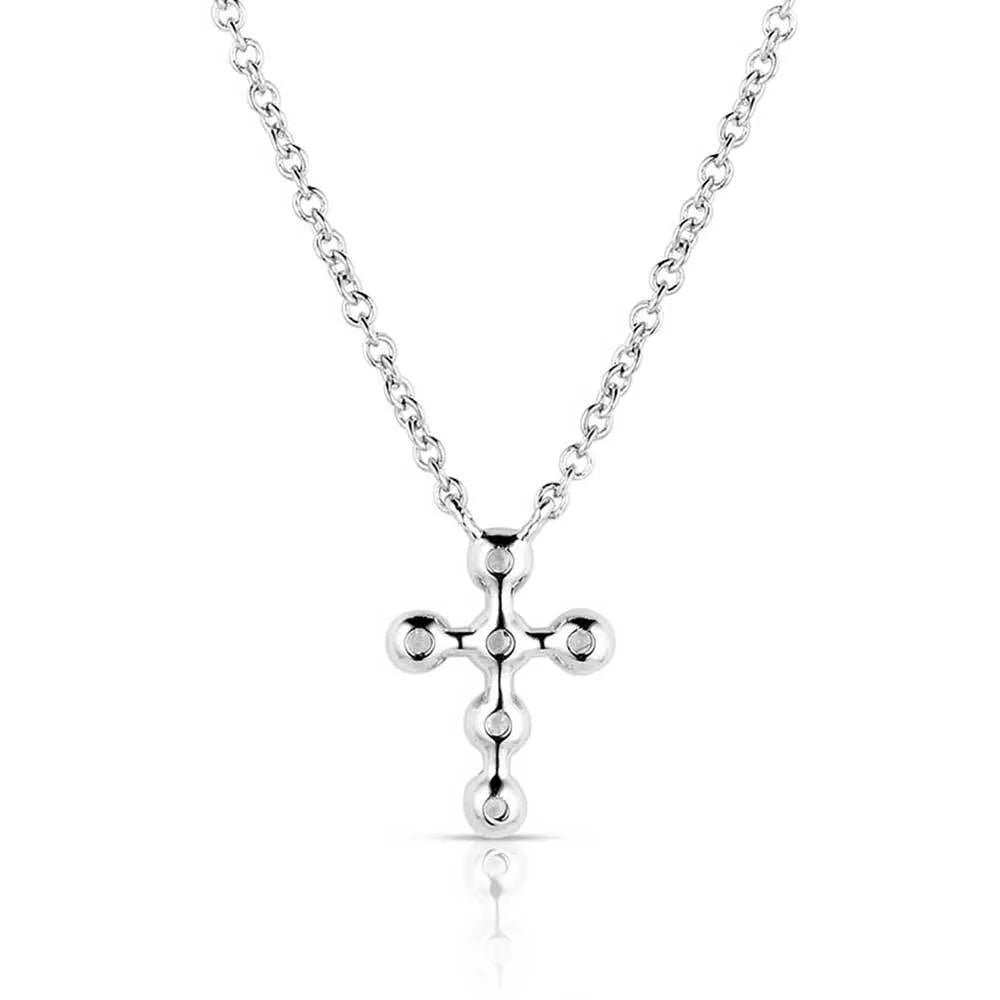 Montana Silversmith Women's Simple Belief Crystal Cross Necklace