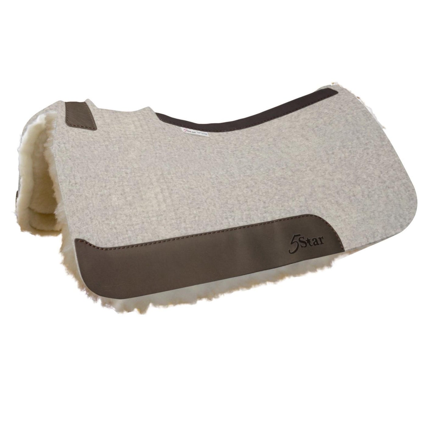 5-Star 3/4" Thick Contoured Natural Saddle Pad- Fleece Lined