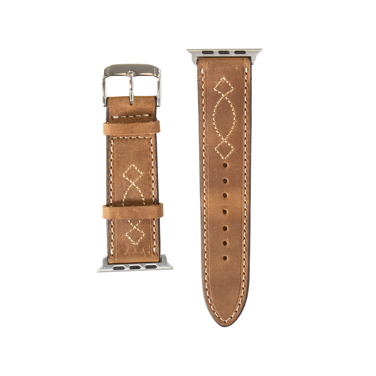 Nocona Women s Embroidered iWatch Band Tan Brown