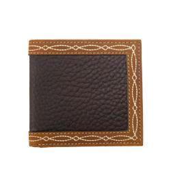 Nocona Men's Bifold Wallet with Bootstich Edge- Brown