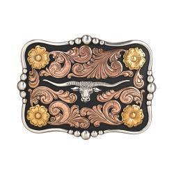M&F Nocona Men's Rectangle Buckle - Longhorn